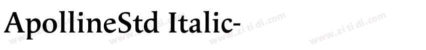 ApollineStd Italic字体转换